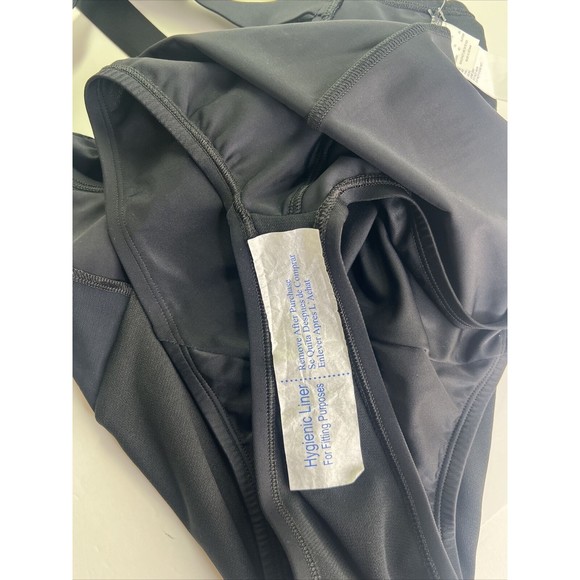 Nike Women's Standard Mesh Solid Edge V-Back One Piece Swimsuit Swimwear Sz M - Picture 11 of 13